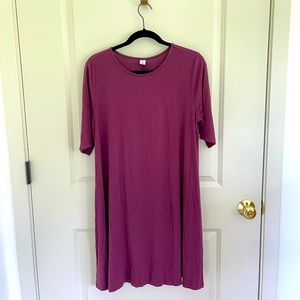 Old Navy Shift Dress, Maroon, Large